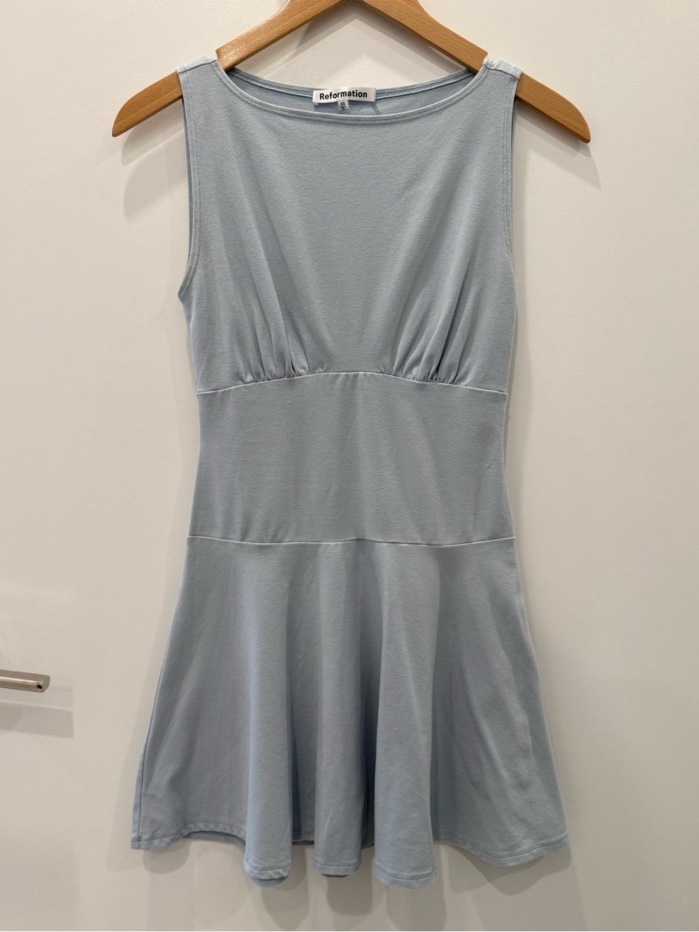 Reformation Light Blue Mini Dress